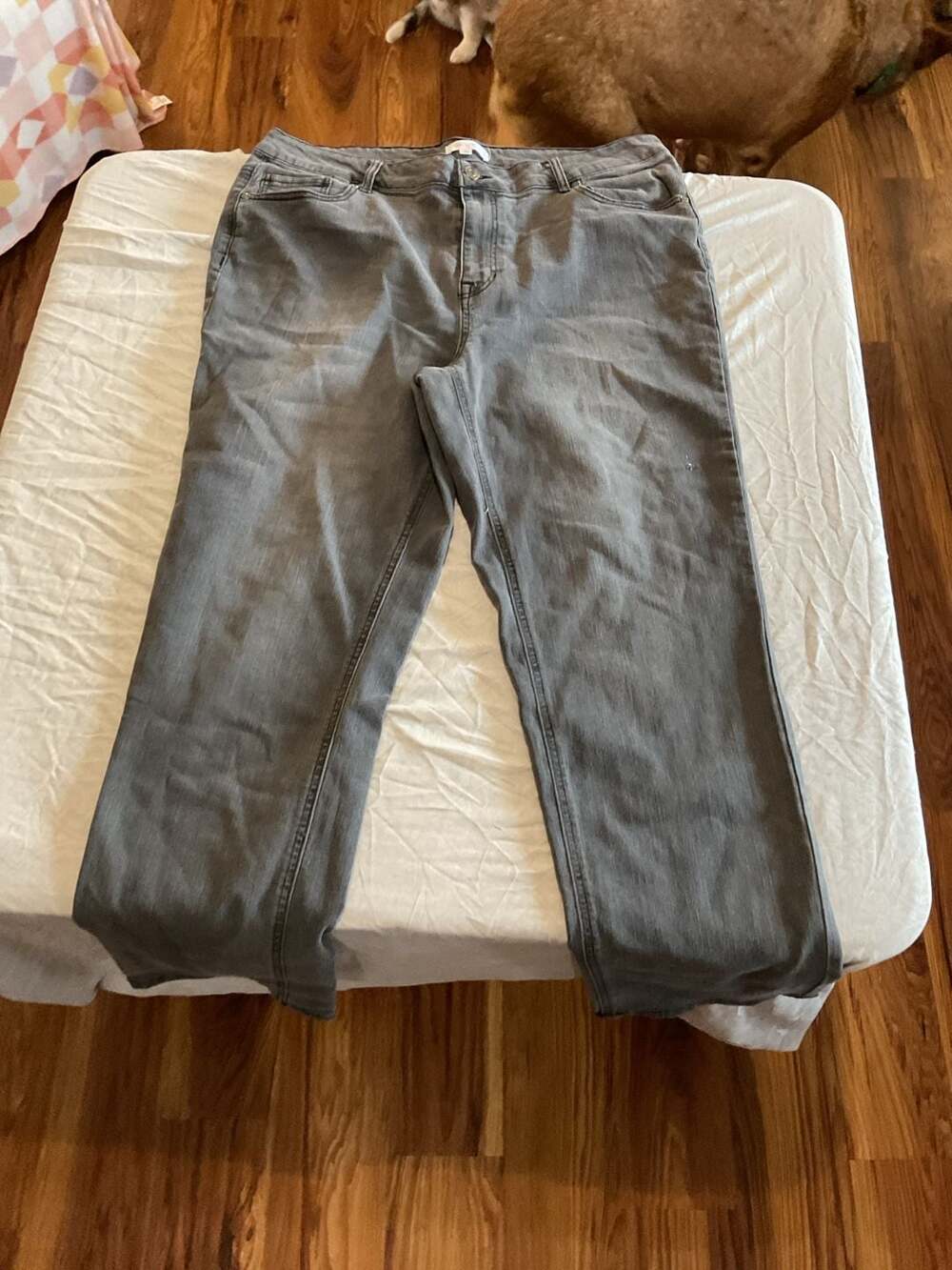 Daily Thread Women's Plus Size 18W Grey Straight Leg Denim Jeans